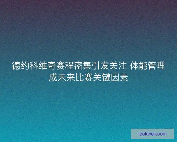 德约科维奇赛程密集引发关注 体能管理成未来比赛关键因素
